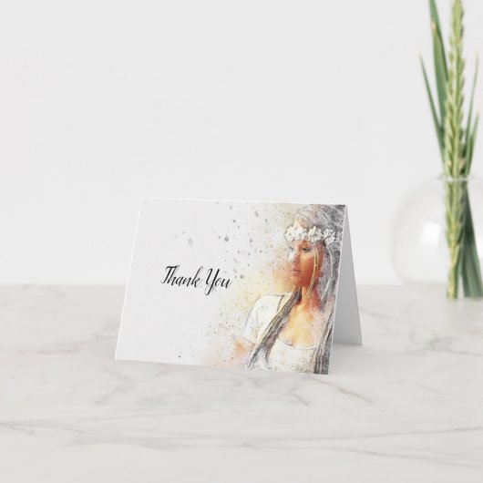 花嫁との結婚前お礼会 サンキューカード (正面)