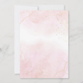 花嫁とほこりっぽいピンクの水色 招待状 (裏面)