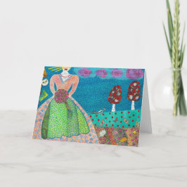 花嫁とキツネグリーティングカード カード