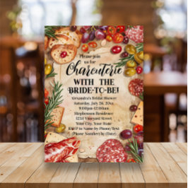 花嫁とシャルキュテリーブライダルシャワー 招待状