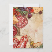 花嫁とシャルキュテリーブライダルシャワー 招待状 (裏面)