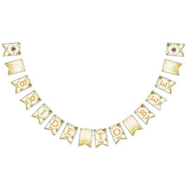 花嫁とビーのバナー バンティングフラッグ