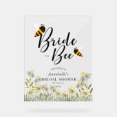 花嫁とビーフローラブライダルシャワーへようこそ アクリルサイン (正面)