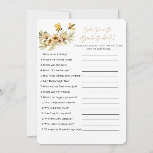 花嫁とビー・ゲーム最高のカードの知識 (正面)