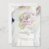 花嫁とフラワーブーケ結婚ーズ 招待状 (正面)