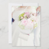 花嫁とフラワーブーケ結婚ーズ 招待状 (裏面)