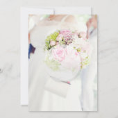 花嫁とフラワーブーケ結婚ーズ 招待状 (裏面)