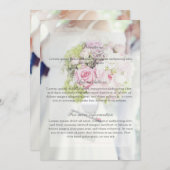 花嫁とフラワーブーケ結婚ーズ 招待状 (正面/裏面)