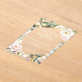 花嫁とブランチ | ボホフローラブライダルシャワー アクリル招待状 (レイダウン)