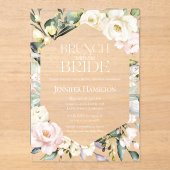 花嫁とブランチ | ボホフローラブライダルシャワー アクリル招待状 (正面)