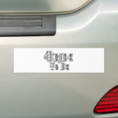 花嫁とベール、白ファンシー – 黒い輪郭 バンパーステッカー (車上)