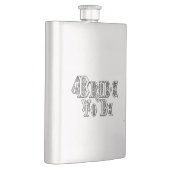 花嫁とベール、白ファンシー – 黒い輪郭 フラスク (右)