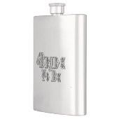 花嫁とベール、白ファンシー – 黒い輪郭 フラスク (左)