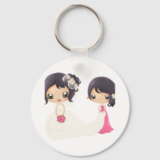 花嫁とメイド・オブ・オーナー（花嫁付き添い人） キーホルダー