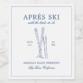 花嫁と一緒にスキー後のパーティー 週末の最後の夜 ワインラベル (シングルラベル)