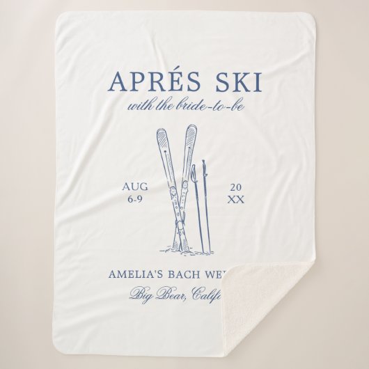 花嫁と一緒にスキー後のパーティー 週末前の最後の夜 シェルパブランケット (正面)