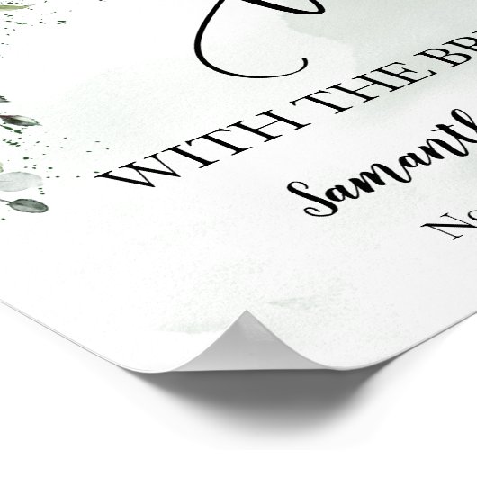 花嫁と一緒にティーパーティー - ユーカリのブライダルシャワー ポスター (角)