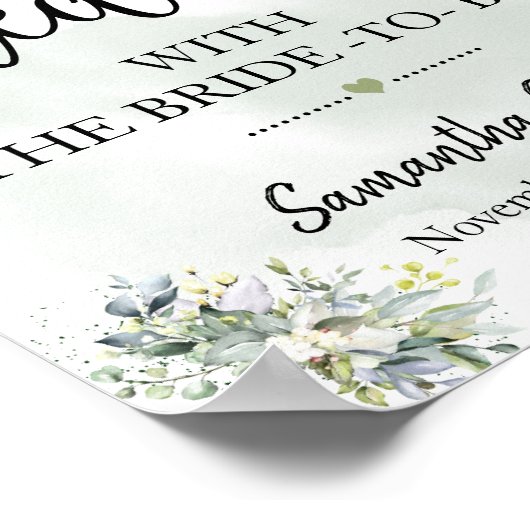 花嫁と一緒に紅茶を楽しみましょう - ユーカリのウェディング ポスター (角)