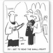 花嫁と小プリント結婚の誓いの漫画。 シール (正面)