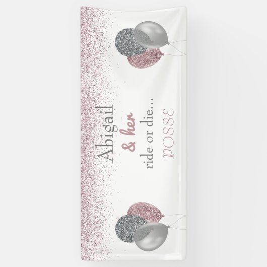 花嫁と彼女のライドまたはダイポスバチェロレッテ 横断幕 (縦)