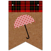 花嫁と彼女はYes秋バッファロープレイドパーティー バンティングフラッグ (第1の旗)