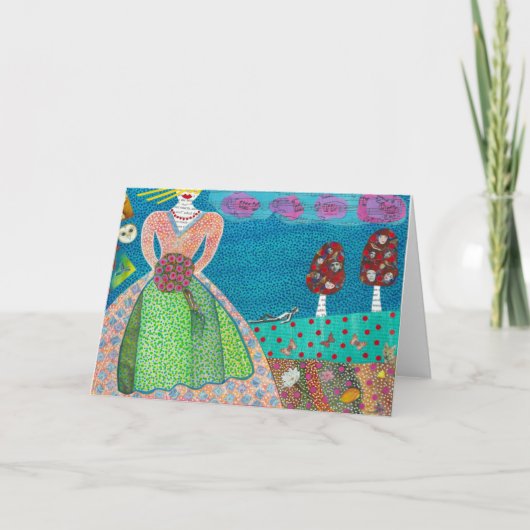 花嫁と狐のグリーティングカード カード (正面)