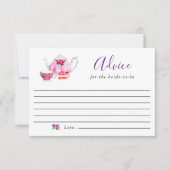 花嫁と紫の茶のパーティーブライダルのアドバイス (正面)