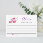 花嫁と紫の茶のパーティーブライダルのアドバイス (スタンド正面)