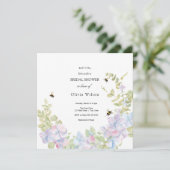 花嫁と緑のエレガントブライダルシャワー 招待状 (スタンド正面)