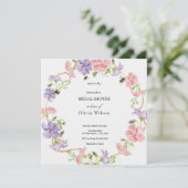 花嫁と緑のエレガントブライダルシャワー 招待状 (スタンド正面)