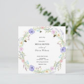 花嫁と緑のエレガントブライダルシャワー 招待状 (スタンド正面)