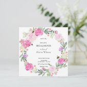 花嫁と緑のエレガントブライダルシャワー 招待状 (スタンド正面)