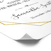 花嫁と緑の黄金の結婚式のお茶会にしよう ポスター (角)