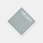 花嫁と花婿おもしろい事実埃っぽいブルー紙 スタンダードカクテルナプキン (角)