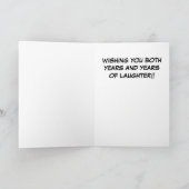 花嫁と花婿のお祝い カード (内部)