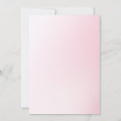 花嫁と花婿のためのアドバイスピンクグラデーション 招待状 (裏面)