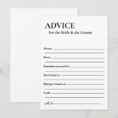 花嫁と花婿のためのミニマルなアドバイス (正面/裏面)