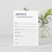 花嫁と花婿のためのミニマルなアドバイス (スタンド正面)