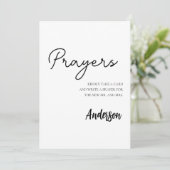 花嫁と花婿のためのミニマルな祈りのサイン 招待状 (スタンド正面)