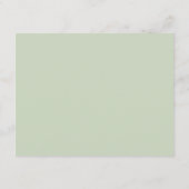 花嫁と花婿のための優雅なグリーンアドバイス エンクロージャーカード (裏面)