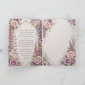 花嫁と花婿のための美しい結婚カード カード (内部)