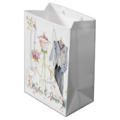 花嫁と花婿のウェディングドレス ミディアムペーパーバッグ (裏面アングル)