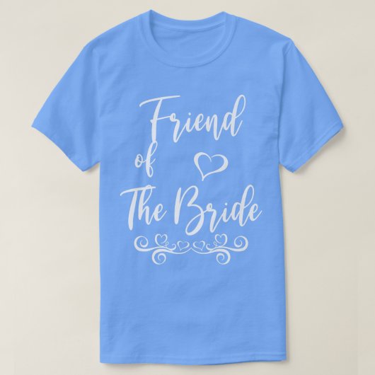 花嫁と花婿のウェディングマッチング フレンド Tシャツ (デザイン正面)