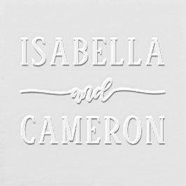 花嫁と花婿のエンボス