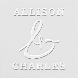 花嫁と花婿のエンボス