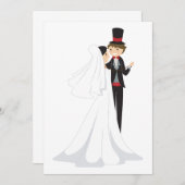 花嫁と花婿のダンス 招待状 (正面/裏面)