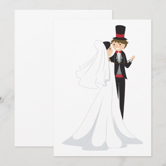 花嫁と花婿のダンス 招待状 (正面/裏面)