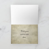 花嫁と花婿のドクロ ウェディング サンクス カード (内部)