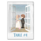 花嫁と花婿のビーチウィンドウ テーブルナンバー (裏面)