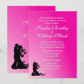 花嫁と花婿のフューシャ 招待状 (正面/裏面)